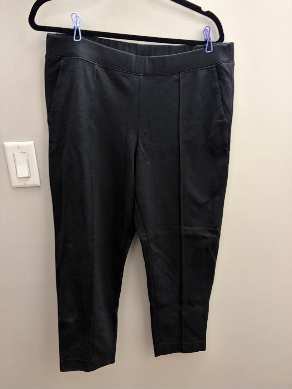 J. Crew Women's Black Ankle Ponte Pants